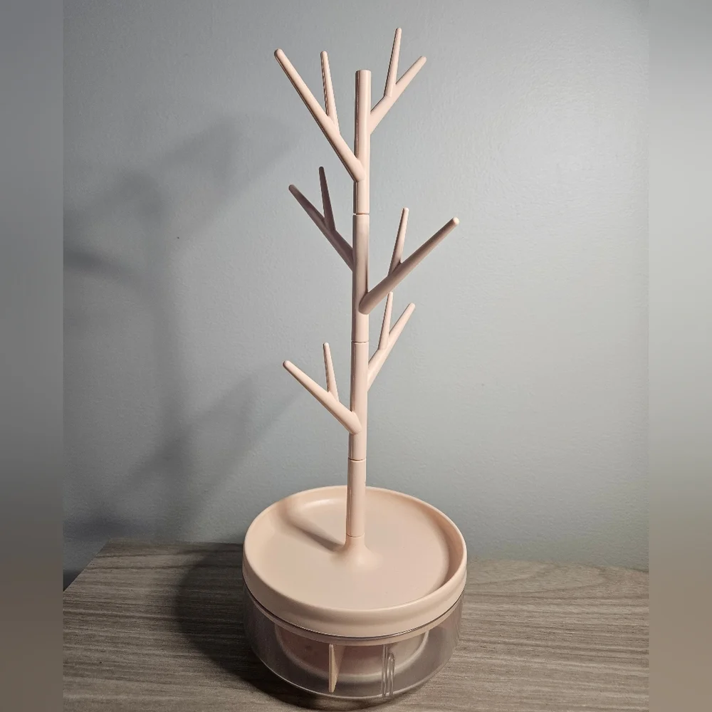 Pink Rotating Jewelry Tree Organizer - Picture 2 of 3